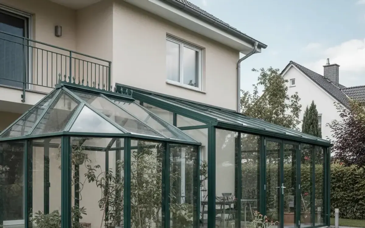 Glashaus im Garten