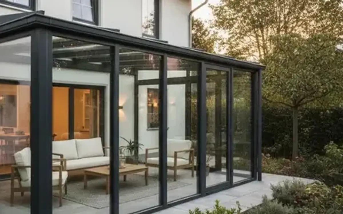Wohnwintergarten als Eckanbau